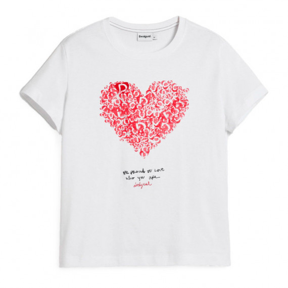 Camiseta Manga Corta Corazón  DESIGUAL