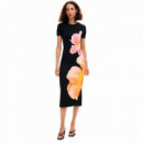 Vestido Largo Flores  DESIGUAL