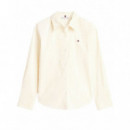 TOMMY HILFIGER - Ess Poplin Regular Shirt - 0FS - F|WW0WW47169/0FS