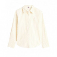 TOMMY HILFIGER - Ess Poplin Regular Shirt - 0FS - F|WW0WW47169/0FS