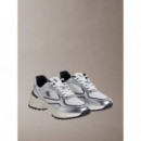 Hike Runner Lace Up Mesh Mix Met Silver/  CALVIN KLEIN