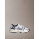 Hike Runner Lace Up Mesh Mix Met Silver/  CALVIN KLEIN