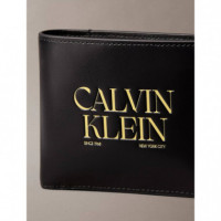 Graphic Billfold W/ Coin Black  CALVIN KLEIN