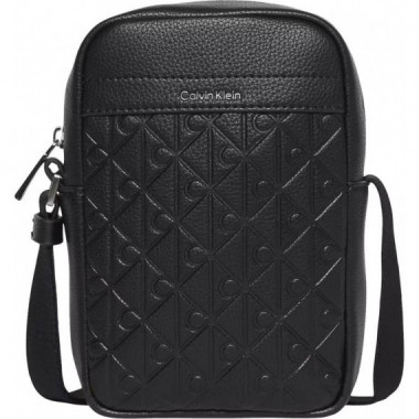 EMBLEM AOP EMBOSS SLIM REPORTER BLACK