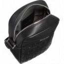 Emblem Aop Emboss Slim Reporter Black  CALVIN KLEIN