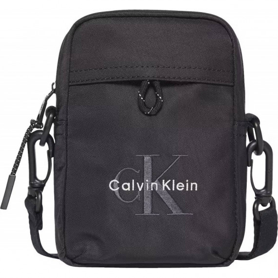 Bold Logo Nylon Slim Reporter Black  CALVIN KLEIN