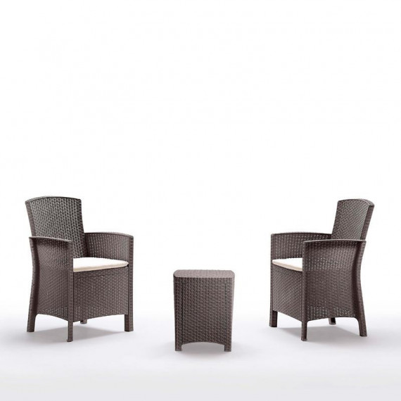 Set de Jardin 2 Sillones + Mesa Serie Lido Terrace Taupe BICA