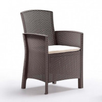 Set de Jardin 2 Sillones + Mesa Serie Lido Terrace Taupe BICA