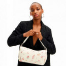 Bolso M Textura Flores  DESIGUAL