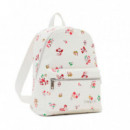 Mochila S Textura Flores  DESIGUAL