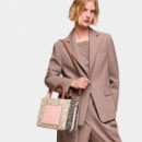 Bolso Shopping Mediano Amaya Kaos Icon Beige de TOUS