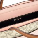 Bolso Shopping Mediano Amaya Kaos Icon Beige de TOUS