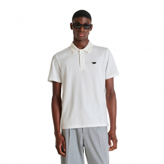 Polo Regular Fit con Placa con Logotipo  ANTONY MORATO