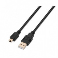 AISENS Cable USB 2.0 USB Macho a USB Mini Macho 50 Cm Negro
