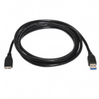 AISENS Cable USB 3.0 USB Macho - Micro USB Macho 1M Negro