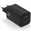 AISENS Cargador Pared Gan ASCH-65W2P040-BK 2XUSB-C 65W Negro
