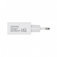 AISENS Cargador Pared A110-0404/ 1XUSB/ 10W Blanco