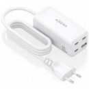 AISENS Cargador Sobremesa Gan ASCH-100W4P053-W 3XUSB-C 1XUSB 100W Blanco
