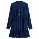 TOMMY HILFIGER - Fluid Jacquard Gathered Dress - C1G - F|WW0WW48545/C1G