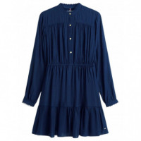 TOMMY HILFIGER - Fluid Jacquard Gathered Dress - C1G - F|WW0WW48545/C1G