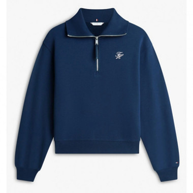 TOMMY HILFIGER - Th Script Half Zip Terry Swtshrt - C1G - F|WW0WW49470/C1G