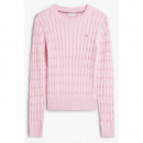 TOMMY HILFIGER - Co Cable Mid Gg C-nk Ls Swt - Tpg - F|WW0WW47644/TPG