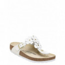 BIRKENSTOCK - Gizeh Flowers Le - White - 1026686/WHITE