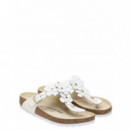 BIRKENSTOCK - Gizeh Flowers Le - White - 1026686/WHITE