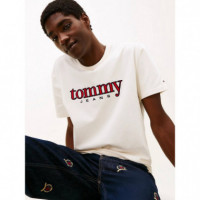 Tjm Reg Appliq Graphic Ss T Ext Ancient  TOMMY JEANS