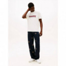 Tjm Reg Appliq Graphic Ss T Ext Ancient  TOMMY JEANS