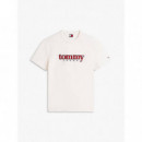 Tjm Reg Appliq Graphic Ss T Ext Ancient  TOMMY JEANS