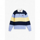Tjm Rlx Badge Stripe Rugby D N Navy/nord  TOMMY JEANS