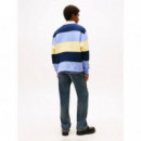 Tjm Rlx Badge Stripe Rugby D N Navy/nord  TOMMY JEANS