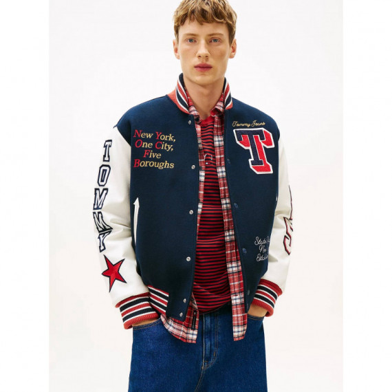 Tjm Varsity Badge Jacket Dark Night Navy  TOMMY JEANS