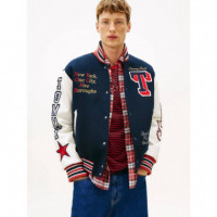 Tjm Varsity Badge Jacket Dark Night Navy  TOMMY JEANS