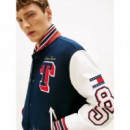 Tjm Varsity Badge Jacket Dark Night Navy  TOMMY JEANS