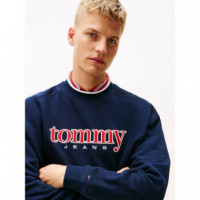 Tjm 90S Texture Graphic Crew Dark Night  TOMMY JEANS