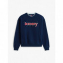 Tjm 90S Texture Graphic Crew Dark Night  TOMMY JEANS