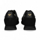 Banda AE7 Oro Ante+nylon Negro  EA7