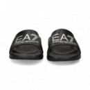 Pala Logo en Goma Negro  EA7