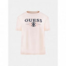 Camiseta con Logo Bordado de GUESS