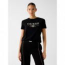 Camiseta con Logo Bordado de GUESS