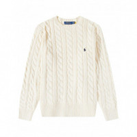 Polo RALPH LAUREN - Ls Driver Cn-long Sleeve-pullover - Andover Cream - 710775885024/ANDOVER Cream