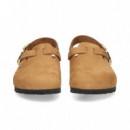 Zueco Tira Atras Nobuck Cuero  BIRKENSTOCK