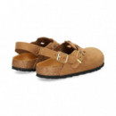 Zueco Tira Atras Nobuck Cuero  BIRKENSTOCK