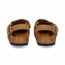 Zueco Tira Atras Nobuck Cuero  BIRKENSTOCK