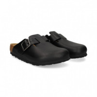 Zueco Hebilla Piel Negro  BIRKENSTOCK