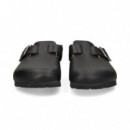 Zueco Hebilla Piel Negro  BIRKENSTOCK