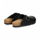 Zueco Hebilla Piel Negro  BIRKENSTOCK
