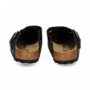 Zueco Hebilla Piel Negro  BIRKENSTOCK